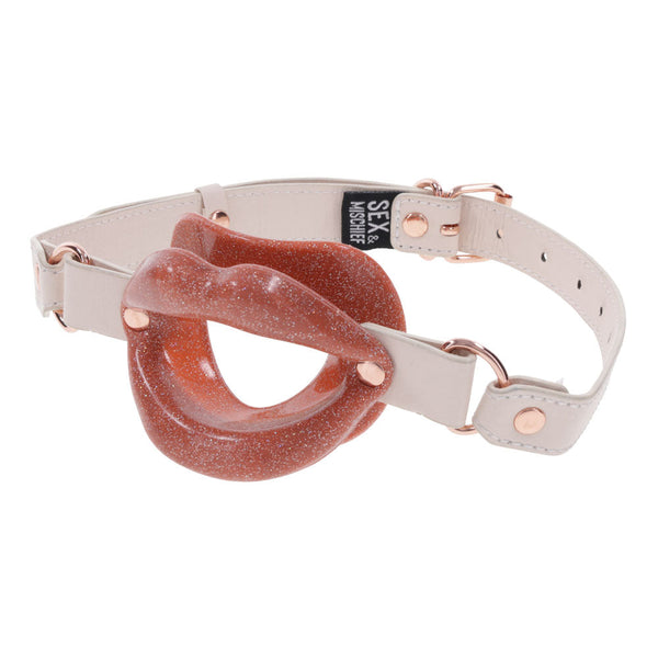 Sex & Mischief Peaches N Creame Silicone Lips Mouth Restraint Restraint Kits & Sets