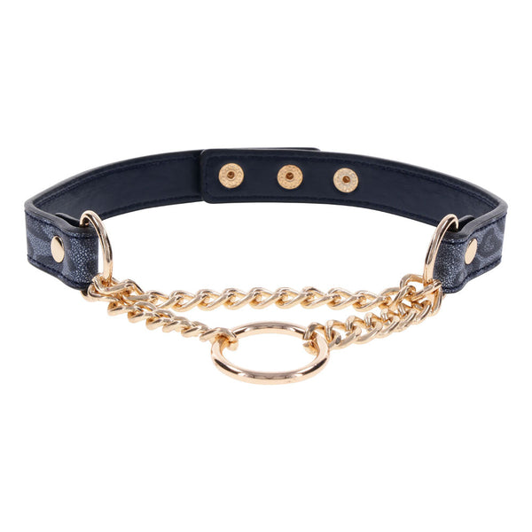 Sex & Mischief Cougar Day Collar Navy Blue/Gold Collars & Leashes