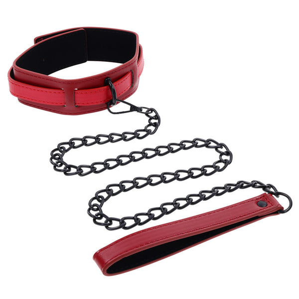 S&M Exs Ohs Collar And Leash Neck Restraint Red Placeholder