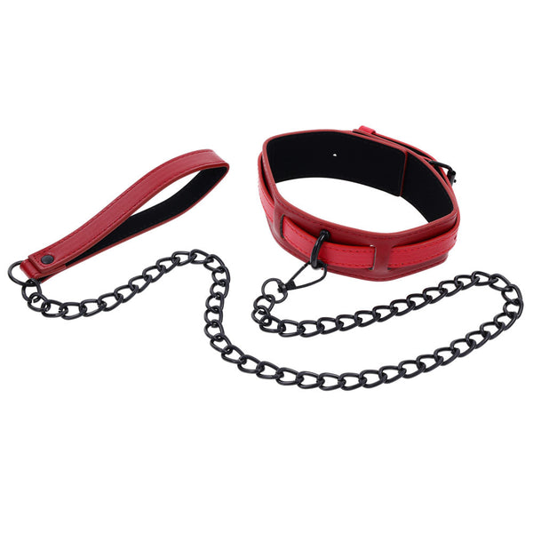 S&M Exs Ohs Collar And Leash Neck Restraint Red Placeholder