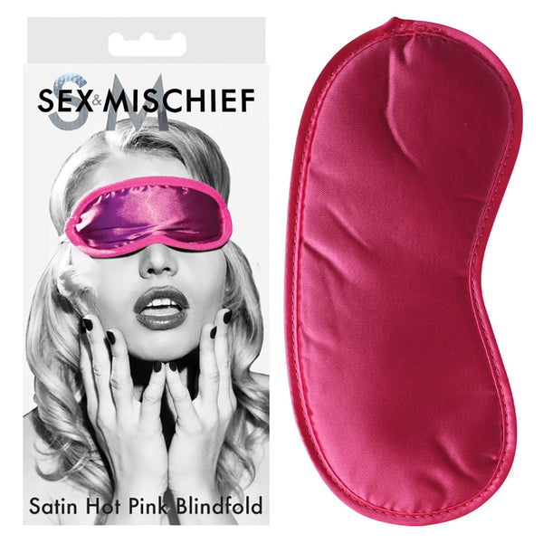 Sex & Mischief Satin Blindfold Hot Pink Blindfolds