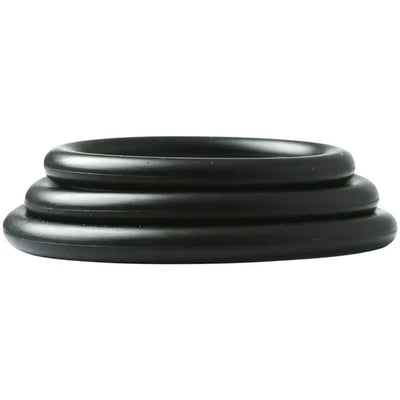 Sex & Mischief Nitrile  Ring 3 Pack Black Rings Set Of Sizes  Rings