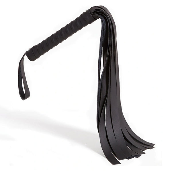 Sex & Mischief Faux Leather Flogger Black Whip Floggers