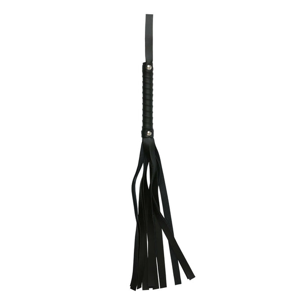 Sex & Mischief Faux Leather Flogger Black Whip Floggers