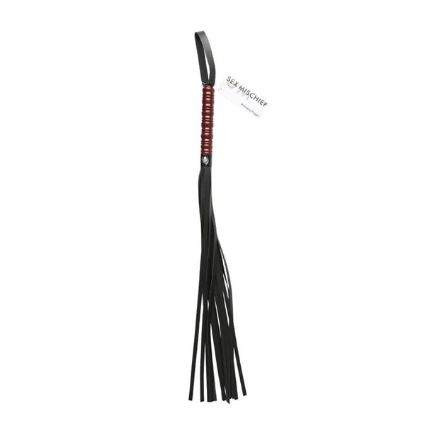 Sex & Mischief Mahogany Flogger 76 Cm Whip With Wooden Handle Floggers