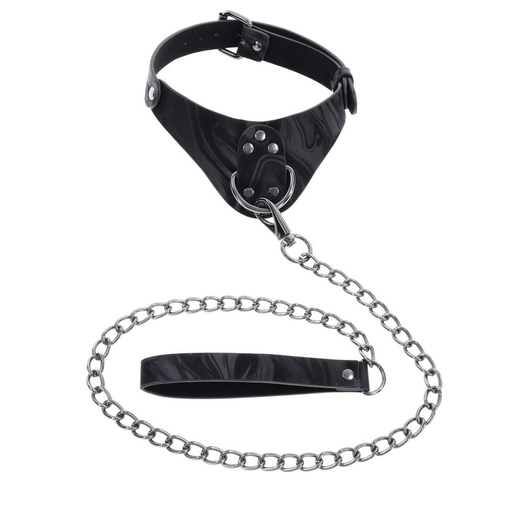 Sportsheets Velvet Noir Collar & Leash Black Restraint Restraint Kits & Sets