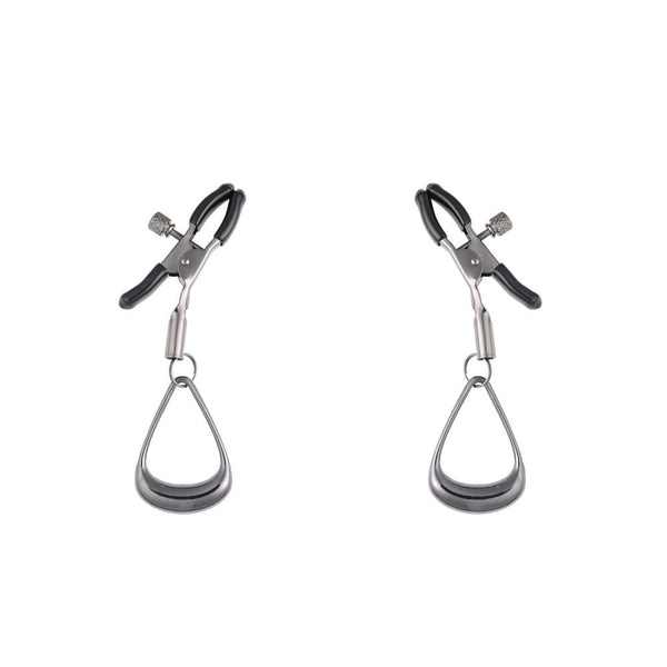 Sportsheets Velvet Noir Tuggable Nipple Clamps Gunmetal Adjustable Restraints Nipple & Clitoral Toys