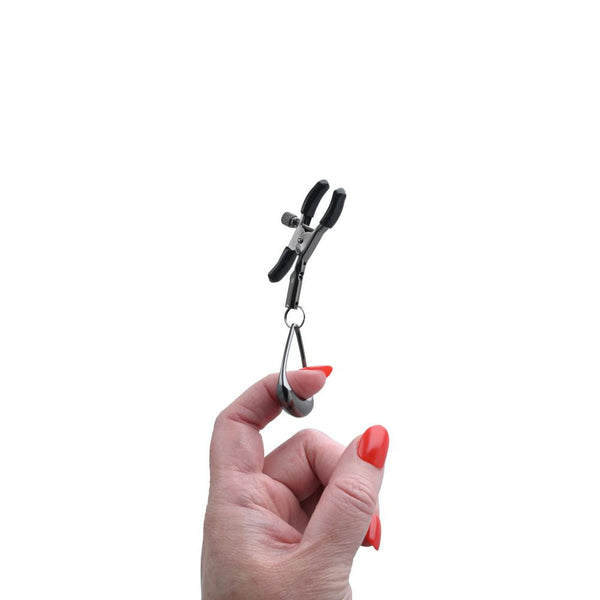 Sportsheets Velvet Noir Tuggable Nipple Clamps Gunmetal Adjustable Restraints Nipple & Clitoral Toys