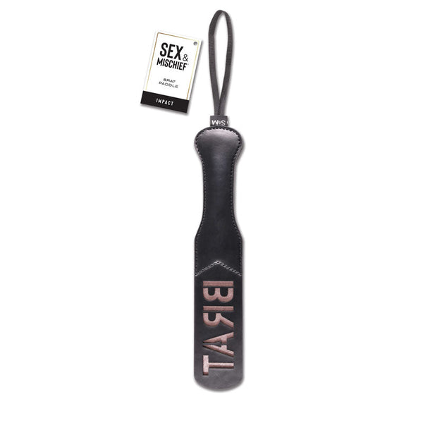 Sex & Mischief Brat Paddle Black Spanking Paddles