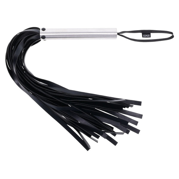 Edge Flogger Black Whip With Metal Handle Floggers