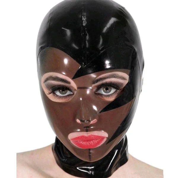 Cosplay Latex Mask Rubber Fetish Fashion Hood Unisex Handmade S Lm025 Hoods