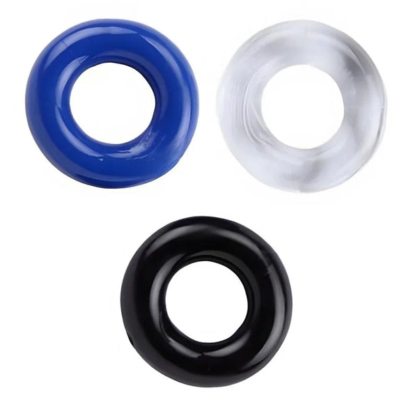 3Pcs/Set Silicone  Rings Adult Supplies Male Ejaculation Delay  Rubber Lasting  Erection Sex Toys For Men  Rings