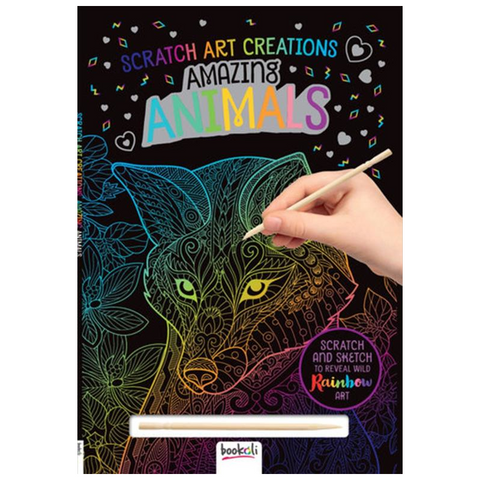 Adult Colouring In Scratch Art Creations: Amazing Animals