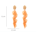 Veile Studios Seaside Bloom Acrylic Petal Tassel Long Style Drop For Women Jewelry Earrings