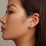 Veile Studios Silver Charm Forest Style Small Fresh Butterfly Ear Buckle Women's Earrings