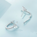Veile Studios Silver Charm Forest Style Small Fresh Butterfly Ear Buckle Women's Earrings