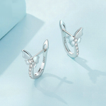 Veile Studios Silver Charm Forest Style Small Fresh Butterfly Ear Buckle Women's Earrings