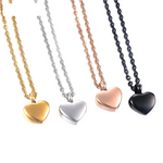 Necklaces & Pendants Veile Studios Small Heart Cremation Urn Necklace Stainless Steel Memorial Ash Pendant Jewelry