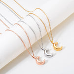 Veile Studios Smooth Moon Urn Necklaces Hold Human Pet Ashes Stainless Steel Memorial Pendant Necklaces & Pendants
