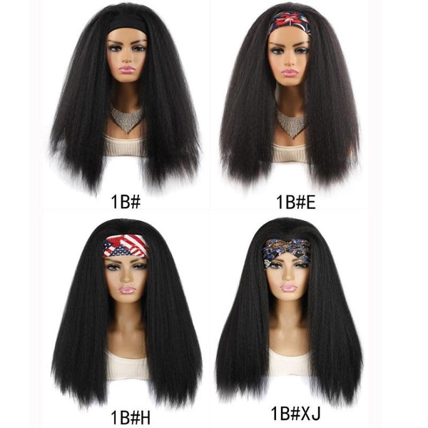 Stars And Stripes Long Hair Turban Headband For Women With Wig Extension Headbands