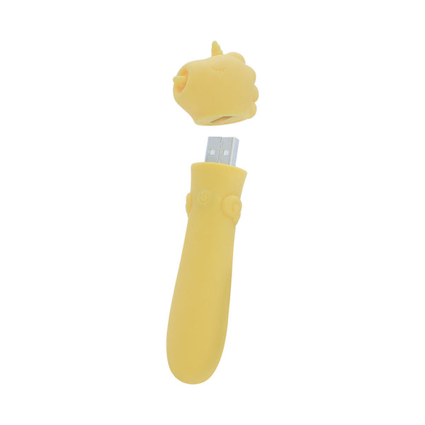 Unihorn Usb Bullet Bean Blossom Yellow Rechargeable Vibrating Bullets