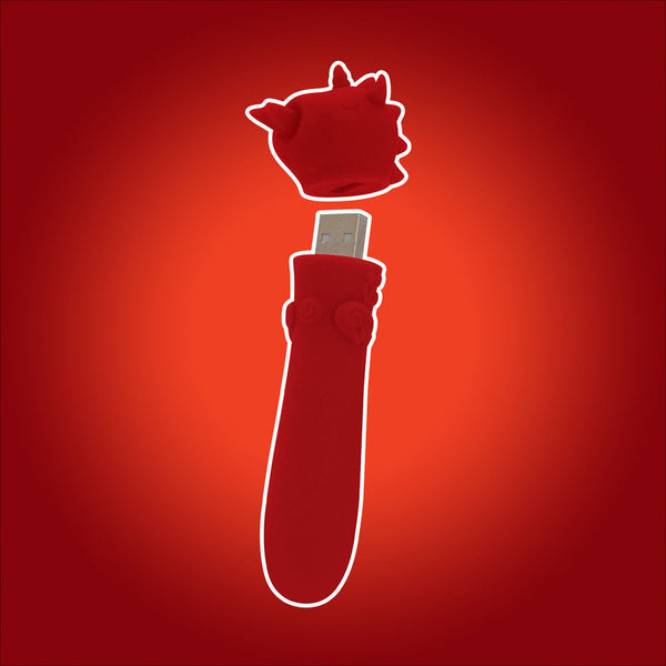 Unihorn Usb Bullet Blaze Diablo Red Rechargeable Vibrating Bullets