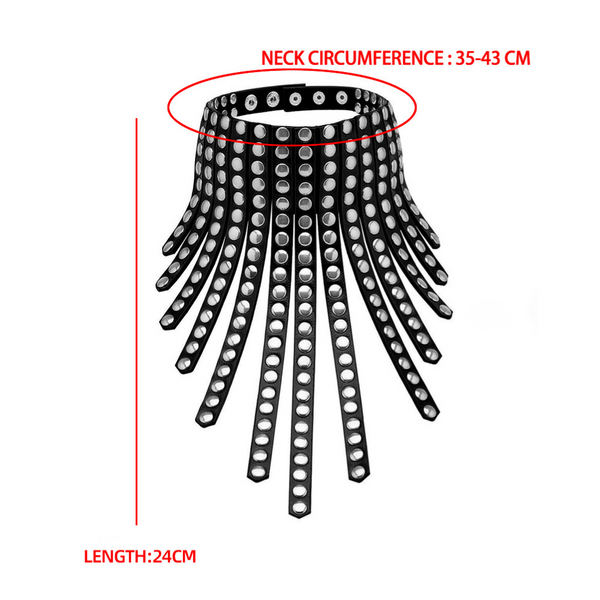 Black Leather Punk Metal Ring Choker For Women Kitty Collar Collars & Leashes