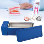 Veile Studios 600Ml Ultrasonic Jewellery Cleaner Mini Blue Portable Personal Sonic Bath Cleaners & Polish
