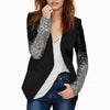 Sequins Slim Casual Women Suit Black Xxxl Bodysuits