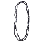 Veile Studios 74Cm Long Pearl Necklace 1920S Gatsby Flapper Burlesque Gangster Costume Party Off White Necklaces & Pendants