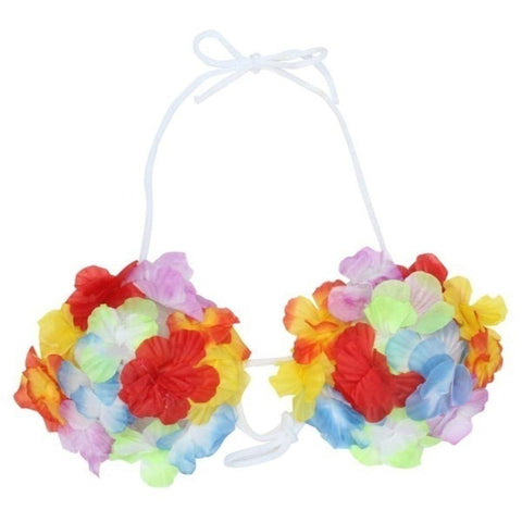 Br Costumes Hawaiian Bra Luau Lei Fancy Dress Flower Bikini Top Beach Dance Hula Women's Costumes