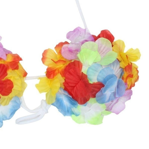 Br Costumes Hawaiian Bra Luau Lei Fancy Dress Flower Bikini Top Beach Dance Hula Women's Costumes