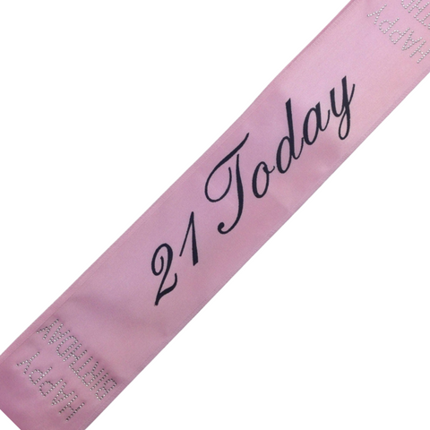 Women's Costumes 21St Birthday Sash Today! Girls Night Party Costume Celebration Bday Pink