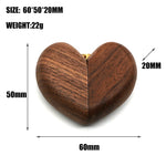 Jewellery Boxes Veile Studios Black Walnut Wood Heart Shaped Ring Box Elegant Engagement & Wedding Holder Jewelry Collector's