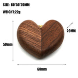 Jewellery Boxes Veile Studios Black Walnut Wood Heart Shaped Ring Box Elegant Engagement & Wedding Holder Jewelry Collector's