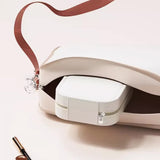 Jewellery Boxes Veile Studios White Led Jewelry Box With Mirror Smart Light Adjustment And Dual Power Charging For Travel Home