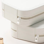 Jewellery Boxes Veile Studios White Led Jewelry Box With Mirror Smart Light Adjustment And Dual Power Charging For Travel Home