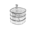 Jewellery Holders & Organisers Veile Studios Transparent Three Layer Jewelry Organizer Box Stylish And Anti Oxidation Storage For Earrings Necklaces R