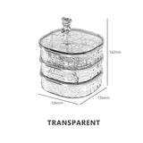 Jewellery Holders & Organisers Veile Studios Transparent Three Layer Jewelry Organizer Box Stylish And Anti Oxidation Storage For Earrings Necklaces R
