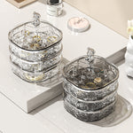 Jewellery Holders & Organisers Veile Studios Transparent Three Layer Jewelry Organizer Box Stylish And Anti Oxidation Storage For Earrings Necklaces R
