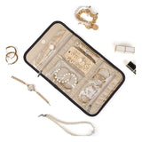 Jewellery Holders & Organisers Veile Studios Pink Travel Jewelry Organizer Compact Roll Up Storage Bag With Multiple Compartments