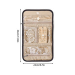 Jewellery Holders & Organisers Veile Studios Pink Travel Jewelry Organizer Compact Roll Up Storage Bag With Multiple Compartments
