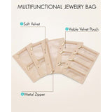 Jewellery Holders & Organisers Veile Studios Portable Jewelry Organizer Inserts Clear Zippered Pouch Set For Accessories