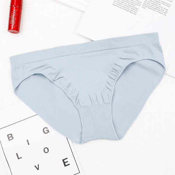 S Blue 3 Pack Seamless Stretch Bikini Panties Soft & Breathable Women's Underwear