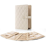 Jewellery Holders & Organisers Veile Studios 1 Piece Off White Luxury Leather Loose Leaf Jewelry Organizer Portable Large Capacity Storage Book For Ea