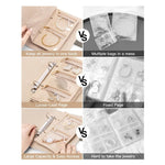 Jewellery Holders & Organisers Veile Studios 1 Piece Off White Luxury Leather Loose Leaf Jewelry Organizer Portable Large Capacity Storage Book For Ea