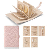 Jewellery Holders & Organisers Veile Studios 1 Piece Pink Luxury Leather Loose Leaf Jewelry Organiser Portable Large Capacity Storage Book For Earring