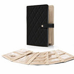 Veile Studios 1 Piece Black Luxury Leather Loose Leaf Jewelry Organizer Portable Large Capacity Storage Book For Earrings And Necklaces(Jewellery Is S