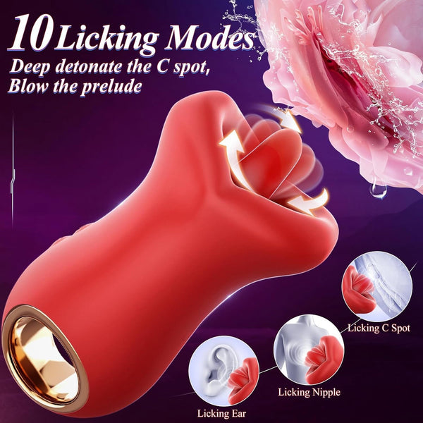 Luxurious Big Mouth Tongue Licking  Multi Function Adult Massager For Women Massagers & Wands