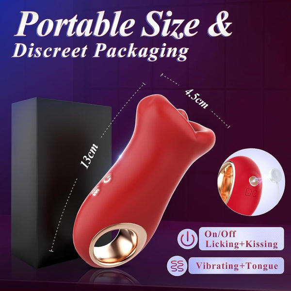 Luxurious Big Mouth Tongue Licking  Multi Function Adult Massager For Women Massagers & Wands